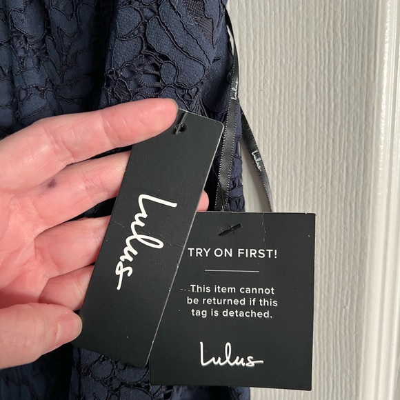 Flirting with Desire Dress LuLu’s Navy - Picture 6 of 6